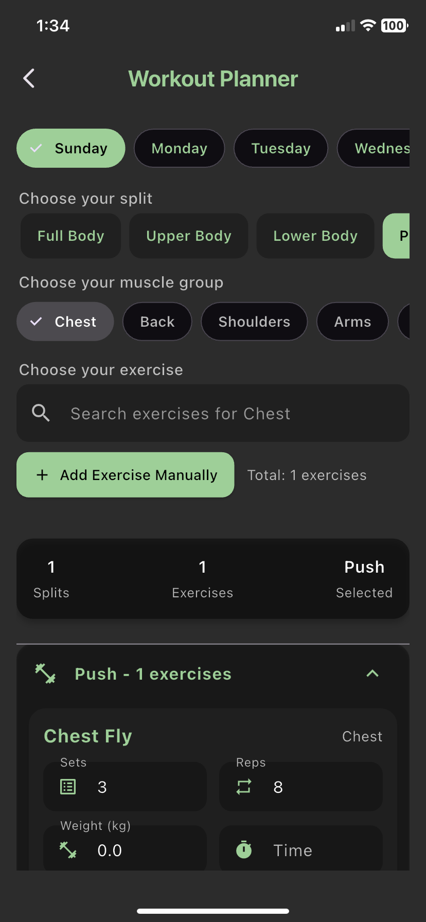 Fitsphere workout tracking