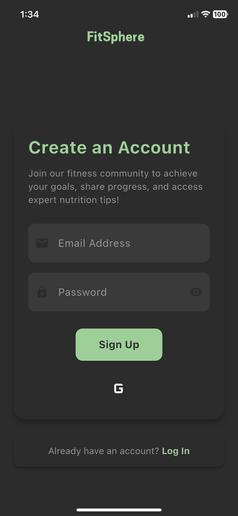 Fitsphere app social feed interface